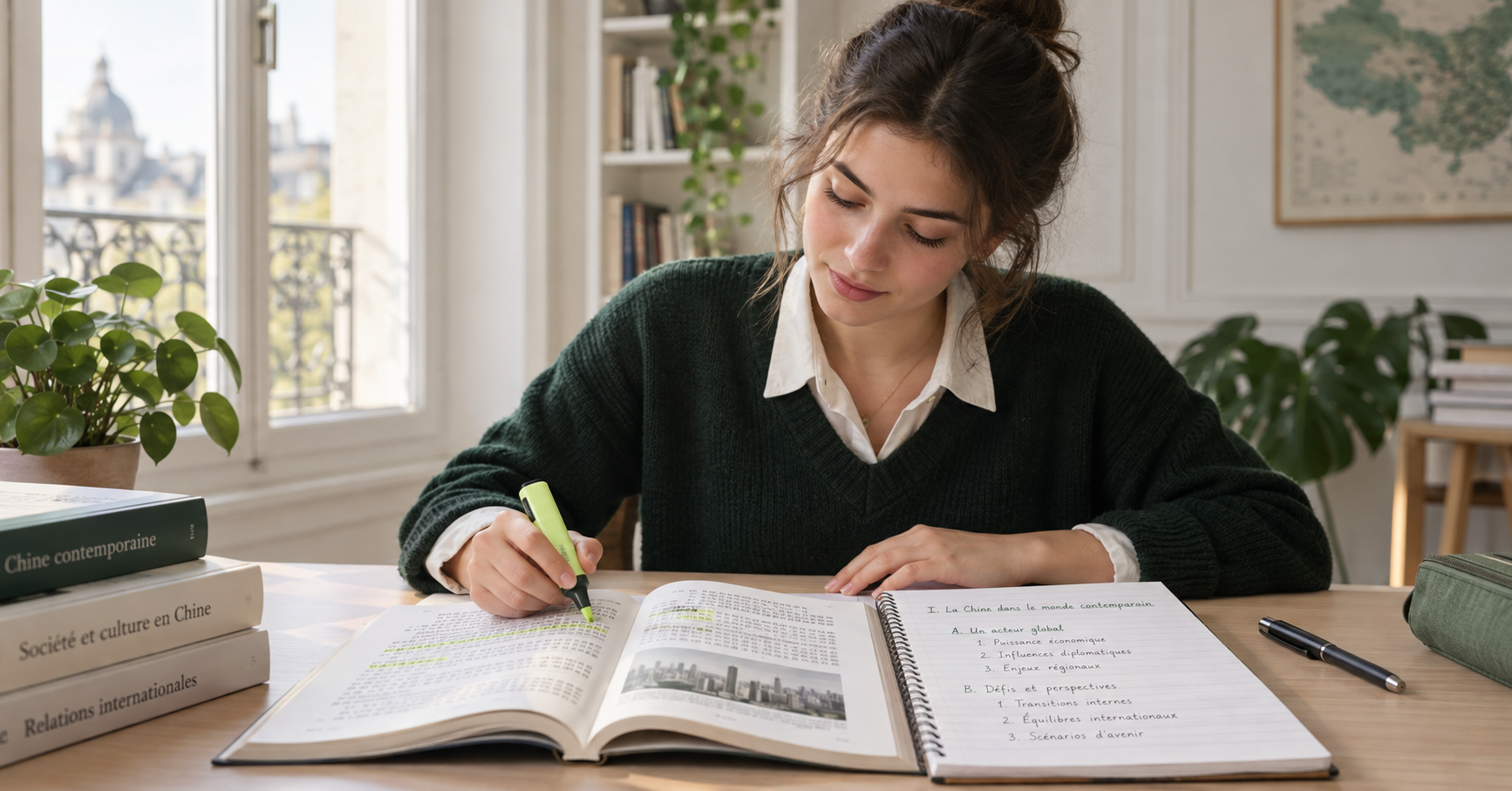 Étudiant préparant les épreuves de chinois en prépa BCE et ELVi